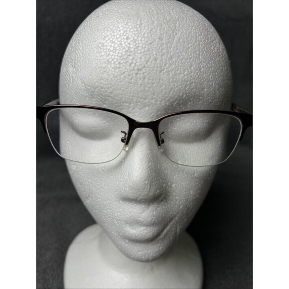 Coach Eyeglasses Frames HC5047 Evie Half Rim Satin Dark Brown 50-17-135.     G26 - Picture 3 of 9